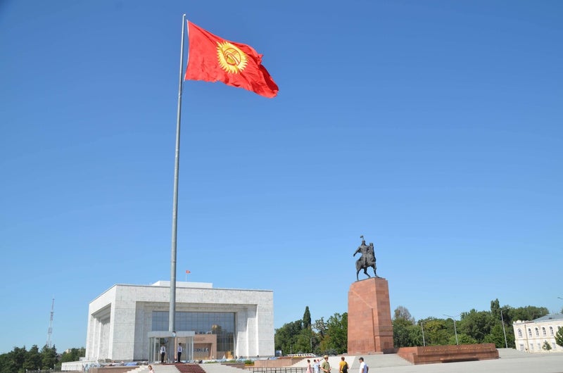 ビシュケクにあるキルギスの大統領府
